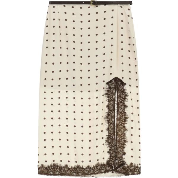 gonne lunghe Imperial bianco a pois