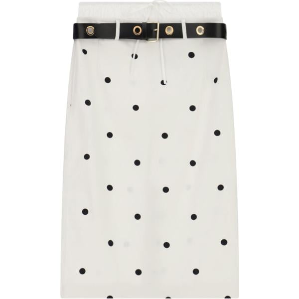 gonne longuette Imperial bianco a pois