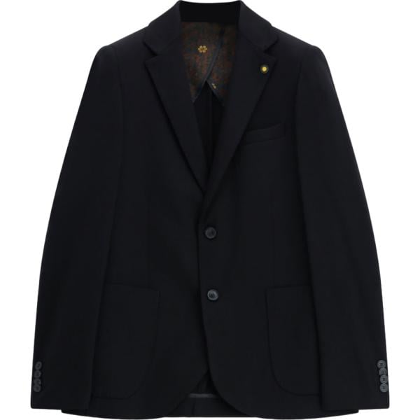 Giacca soprabito da uomo in nero pece con stampe collo con revers monopetto Imperial Imperial