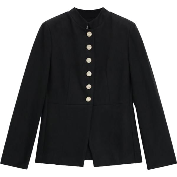 Giacca da donna in nero pece collo coreana Imperial