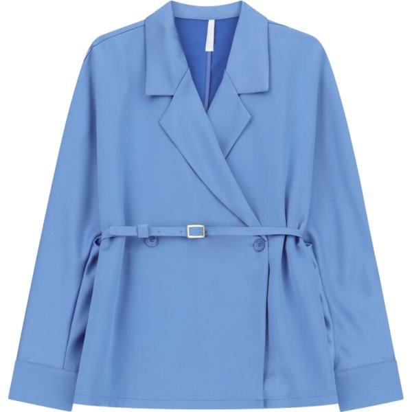 Giacca da donna in azzurro collo con revers con cintura Imperial