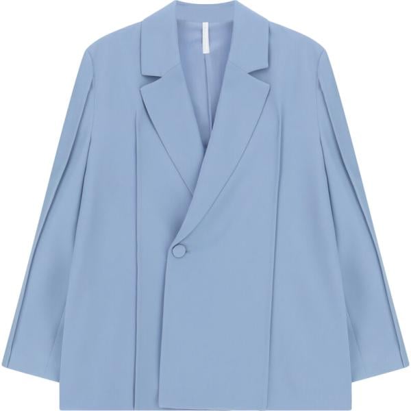 Giacca da donna in azzurro collo con revers monopetto Imperial