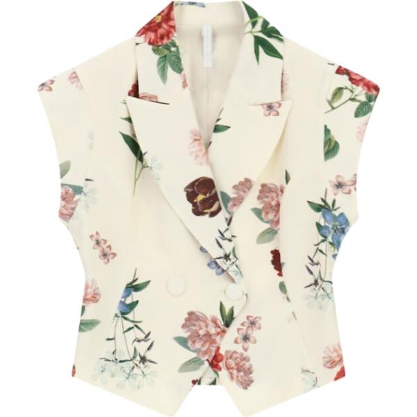 gilet Imperial bianco a fiori