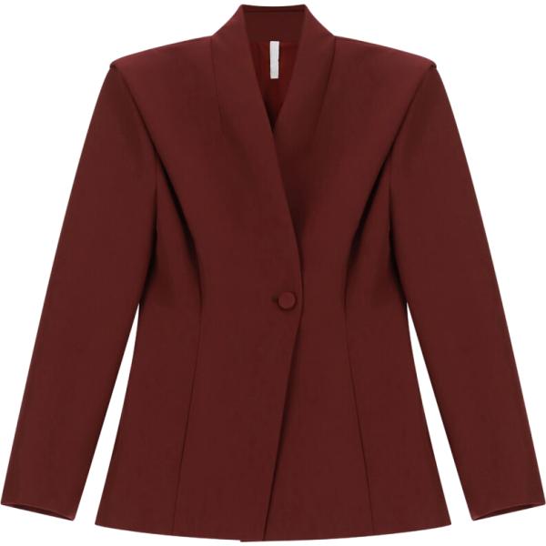 Giacca da donna in marrone scuro monopetto Imperial