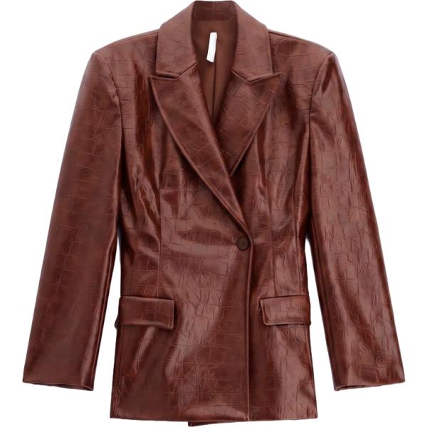Giacca da donna in bordeaux con stampe monopetto Imperial