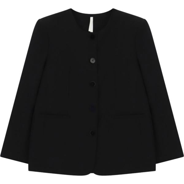 Giacca da donna in nero pece girocollo Imperial