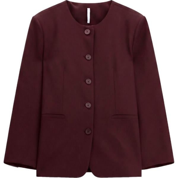 Giacca da donna in marrone scuro girocollo Imperial