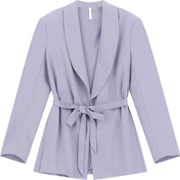 Giacca da donna in grigio chiaro con cintura Imperial