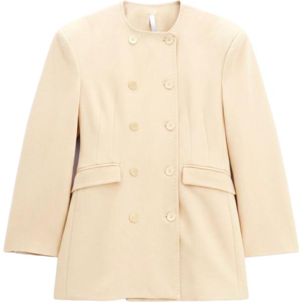 Giacca da donna in beige sabbia collo con revers Imperial
