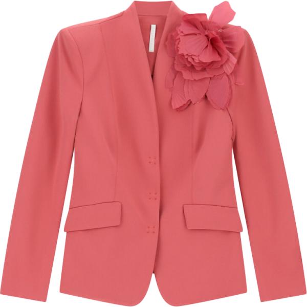 Giacca da donna in rosa scuro a fiori monopetto Imperial