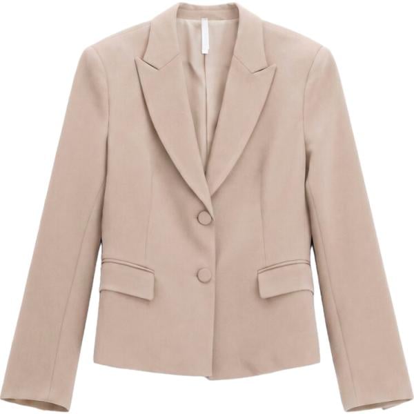 Giacca da donna in beige sabbia monopetto Imperial