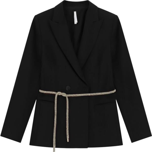 Giacca da donna in nero pece con cintura Imperial Imperial
