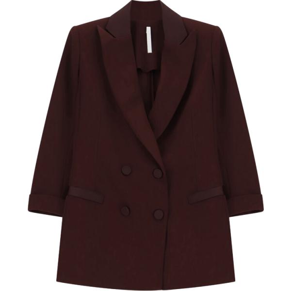 Giacca da donna in marrone scuro collo con revers Imperial