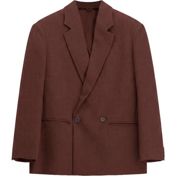 Giacca soprabito da uomo in marrone scuro collo con revers Imperial
