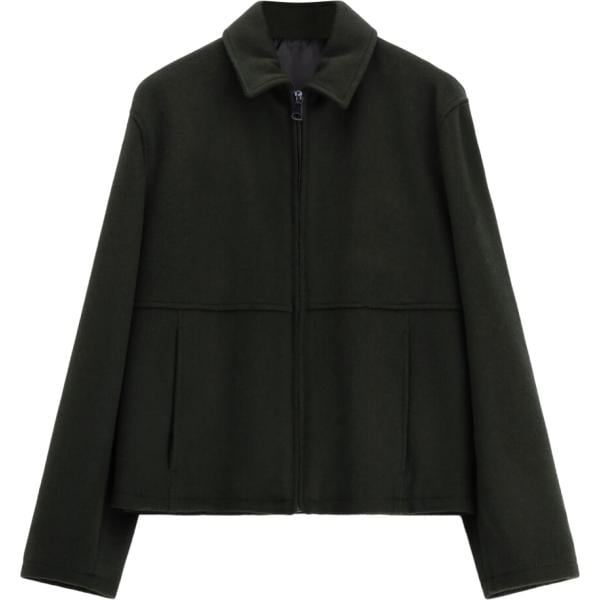 Cappotto da uomo in marrone scuro con zip Imperial