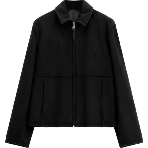 Cappotto da uomo in nero pece con zip Imperial