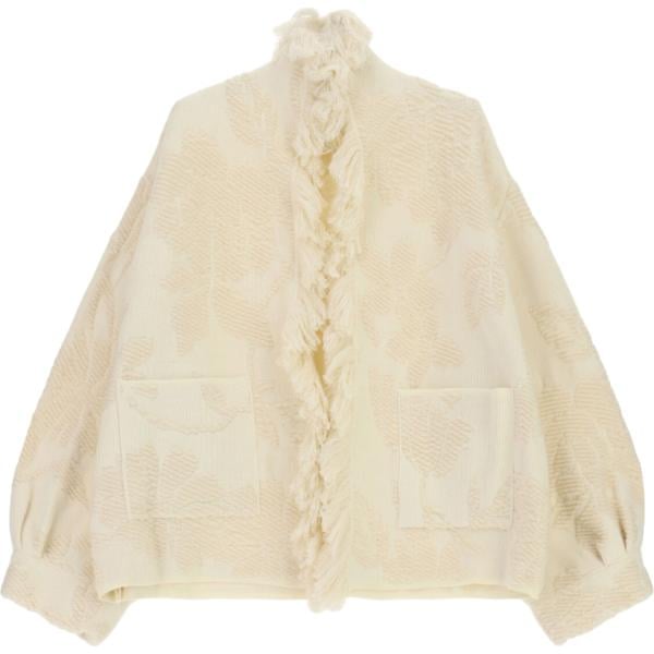 Giacca da donna in bianco avorio con frange Imperial Imperial