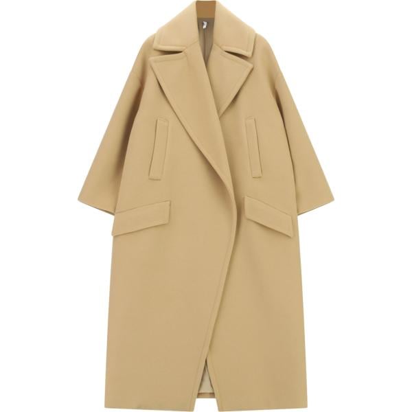 Cappotto da donna in marrone chiaro con stampe Imperial