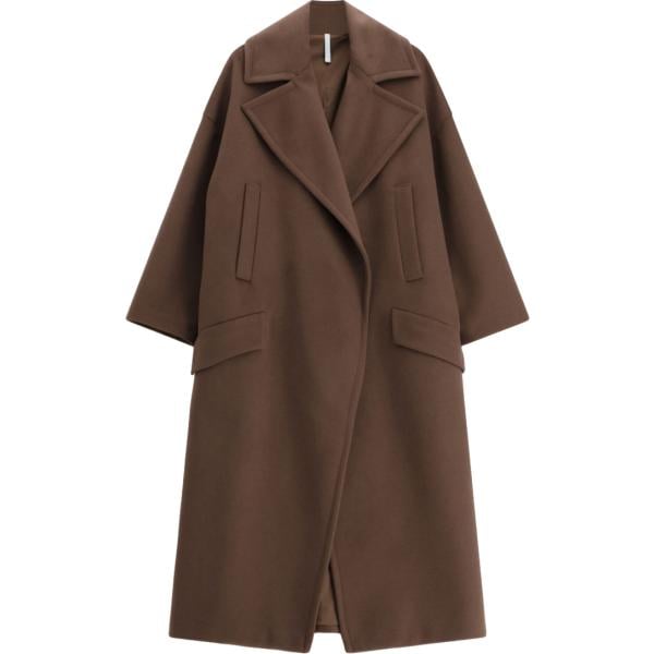 Cappotto da donna in marrone scuro con stampe Imperial