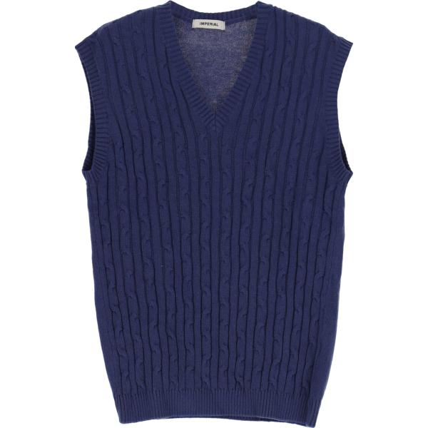 gilet Imperial blu tinta unita