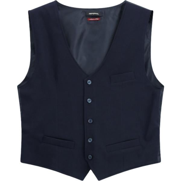 Gilet da uomo in nero pece con scollo monopetto Imperial