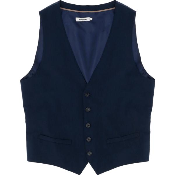 gilet Imperial blu tinta unita