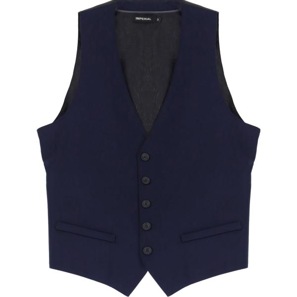 gilet Imperial blu tinta unita