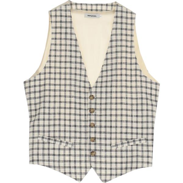 gilet Imperial bianco a quadri