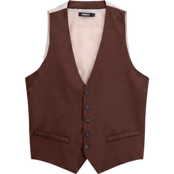 gilet Imperial marrone tinta unita