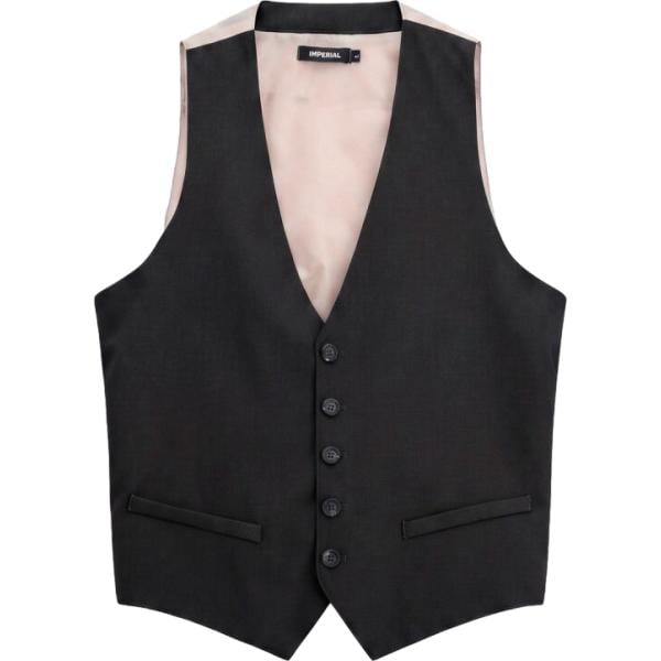 Gilet da uomo in nero pece monopetto Imperial