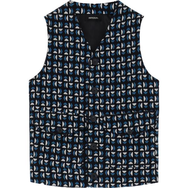 gilet Imperial nero geometrica