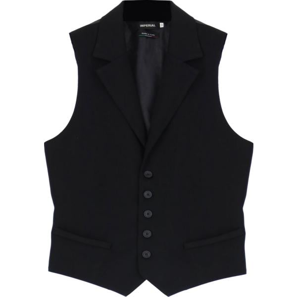 gilet Imperial nero tinta unita