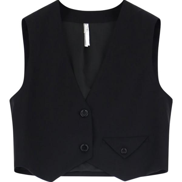 gilet Imperial nero tinta unita