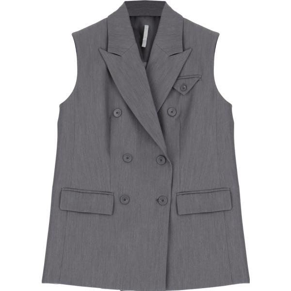 gilet Imperial grigio tinta unita