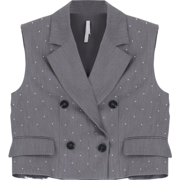 gilet Imperial grigio tinta unita
