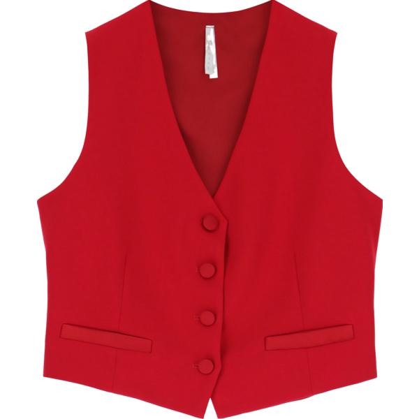 gilet Imperial rosso tinta unita