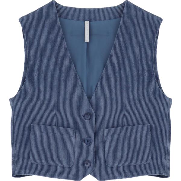 gilet Imperial blu tinta unita