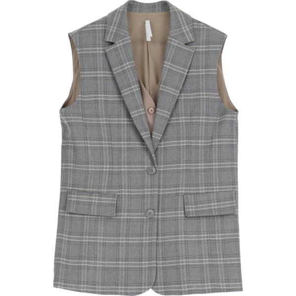 gilet Imperial grigio a quadri