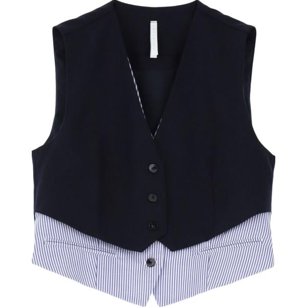 gilet Imperial blu a righe