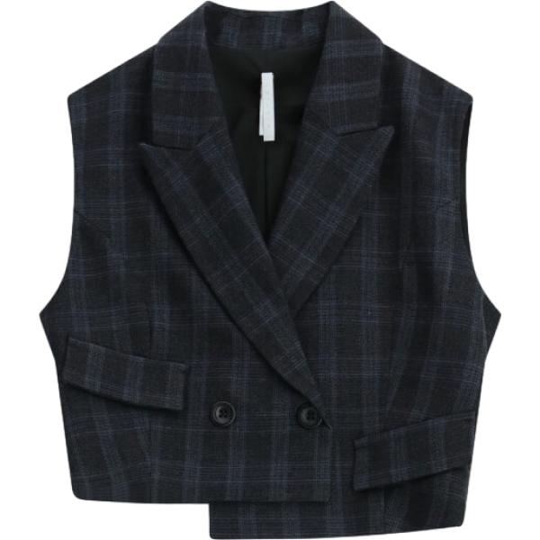 gilet Imperial nero a quadri
