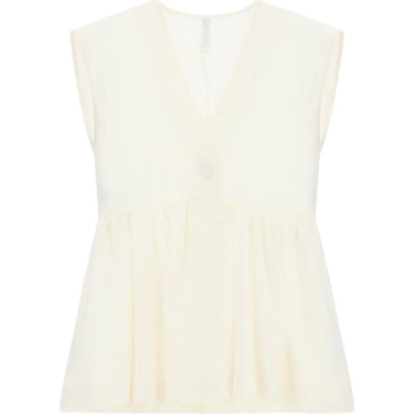 Gilet da donna in bianco avorio lungo Imperial