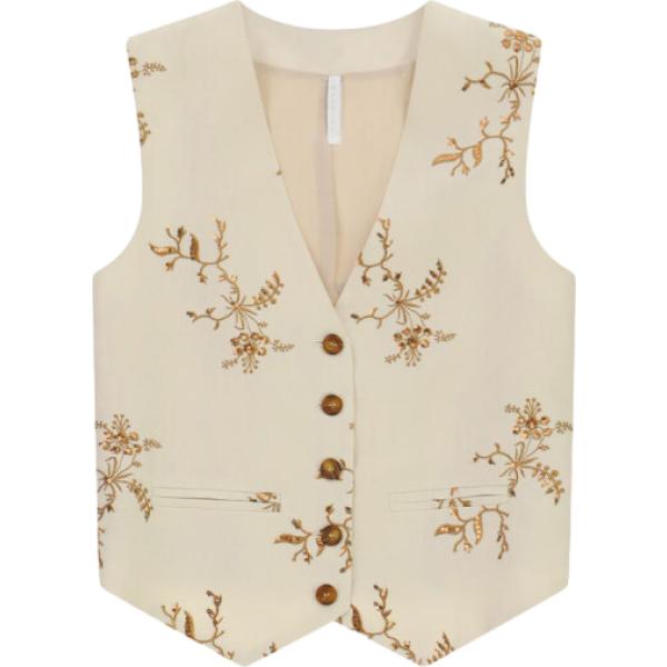 gilet Imperial bianco con stampe