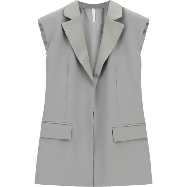 Gilet da donna in grigio chiaro monopetto senza maniche Imperial