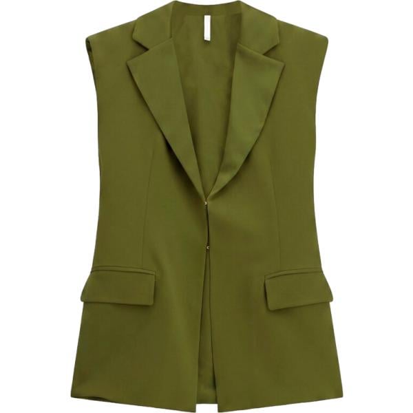 Gilet da donna in verde oliva monopetto senza maniche Imperial Imperial