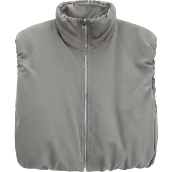 Gilet da donna in grigio chiaro collo alto senza maniche con zip Imperial