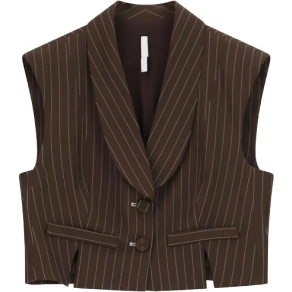 gilet Imperial marrone a righe