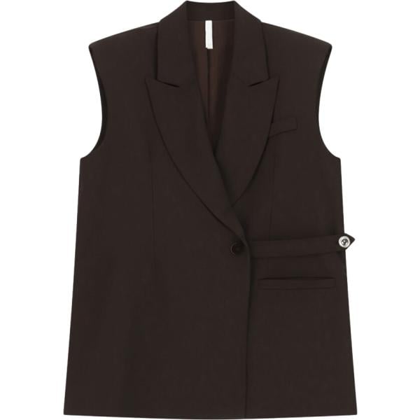 Gilet da donna in nero pece con bottoni Imperial Imperial