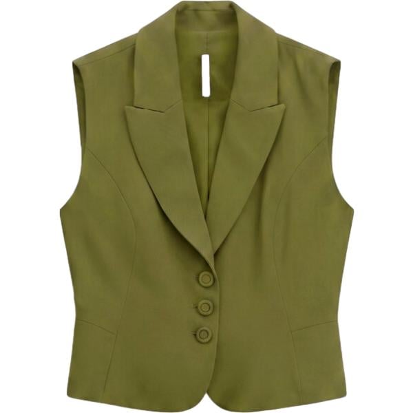 Gilet da donna in verde oliva monopetto Imperial Imperial