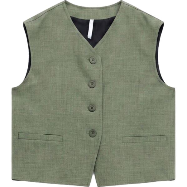 Gilet da donna in verde oliva con bottoni Imperial Imperial