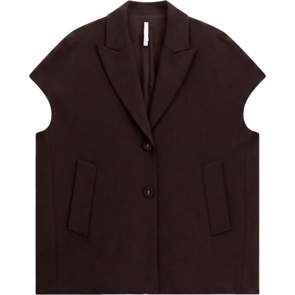 Gilet da donna in nero pece geometrica Imperial